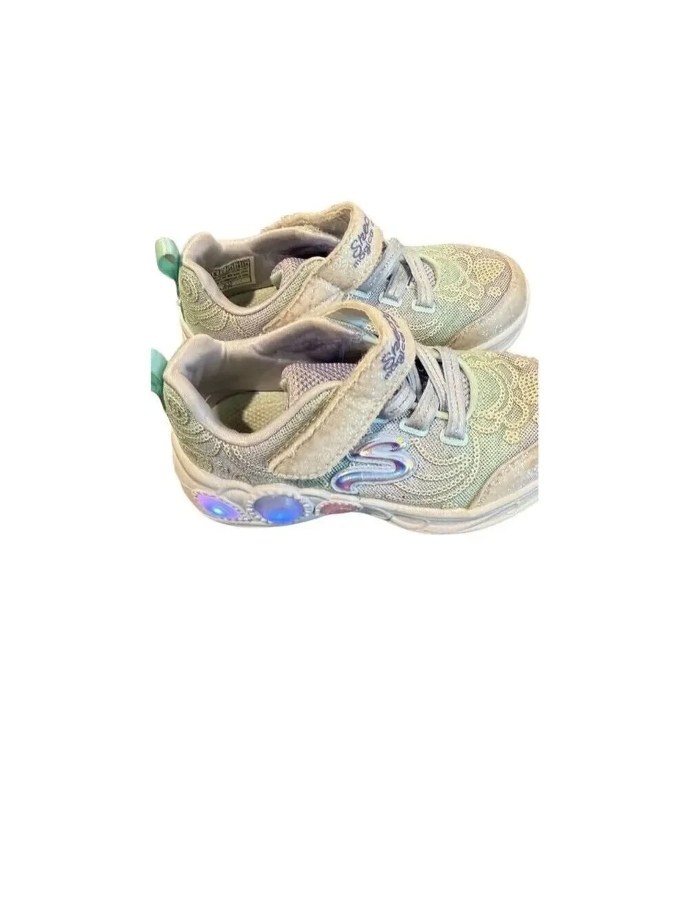 Skechers S-Lights Princess Wishes Light-Up Sneakers Magical Collection sz8